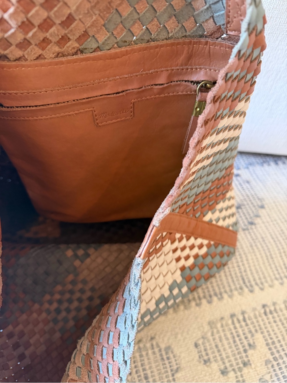 The Transport Tote: Multicolored Woven Leather Edition - Picture 11 of 11